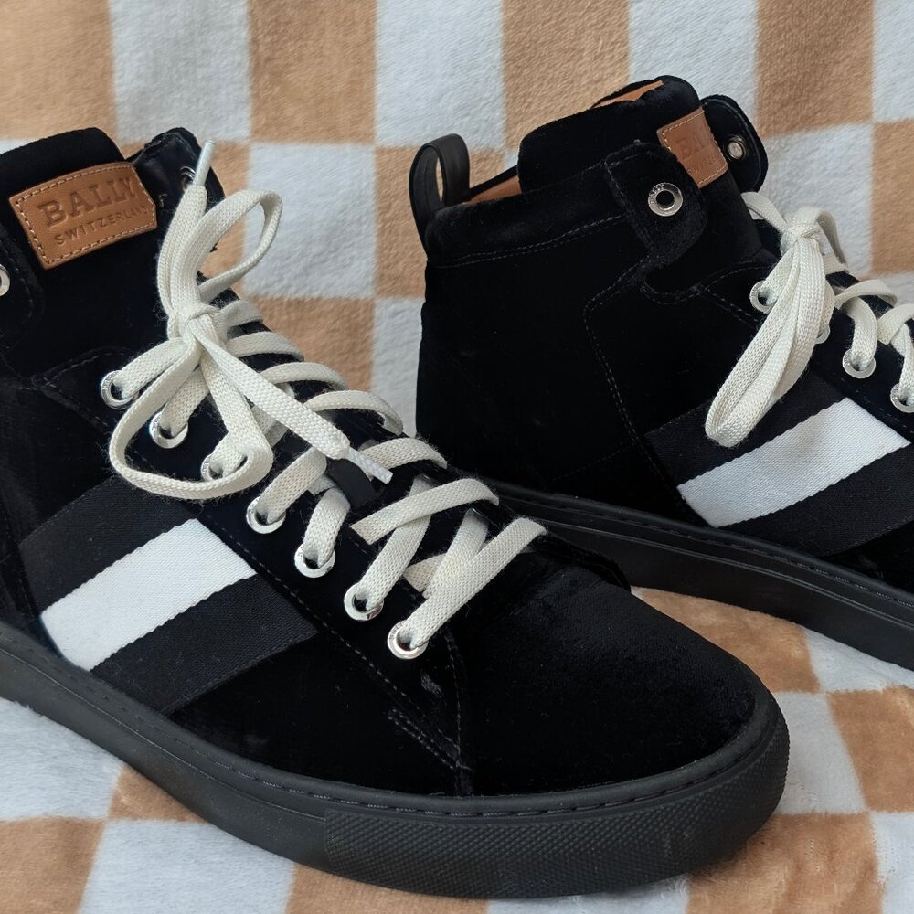 Bally Hedern Silk Mix High Top Sneakers